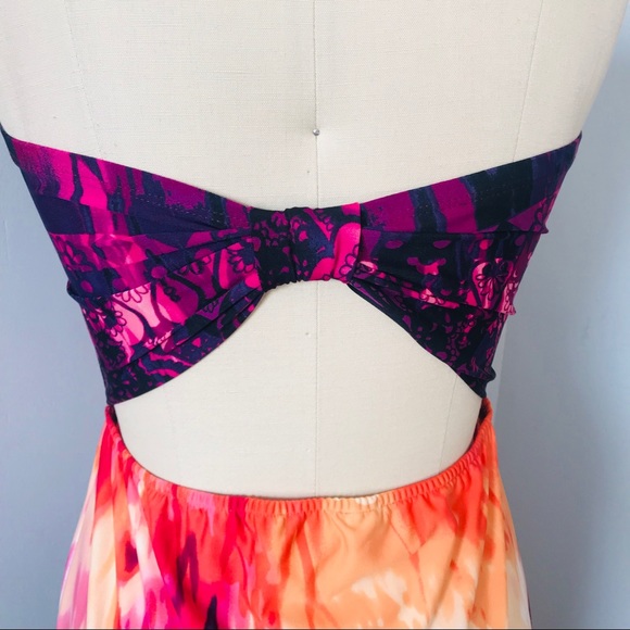 Venus Strapless Tie Dye Maxi Dress - Picture 4 of 7